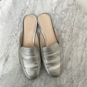 Silver Cole Haan flats
